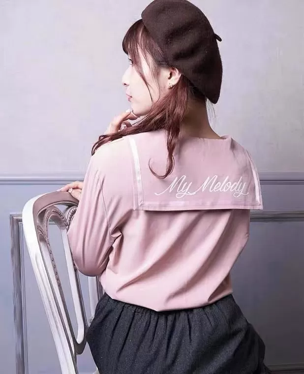 My melody kuromi navy blouse shirt