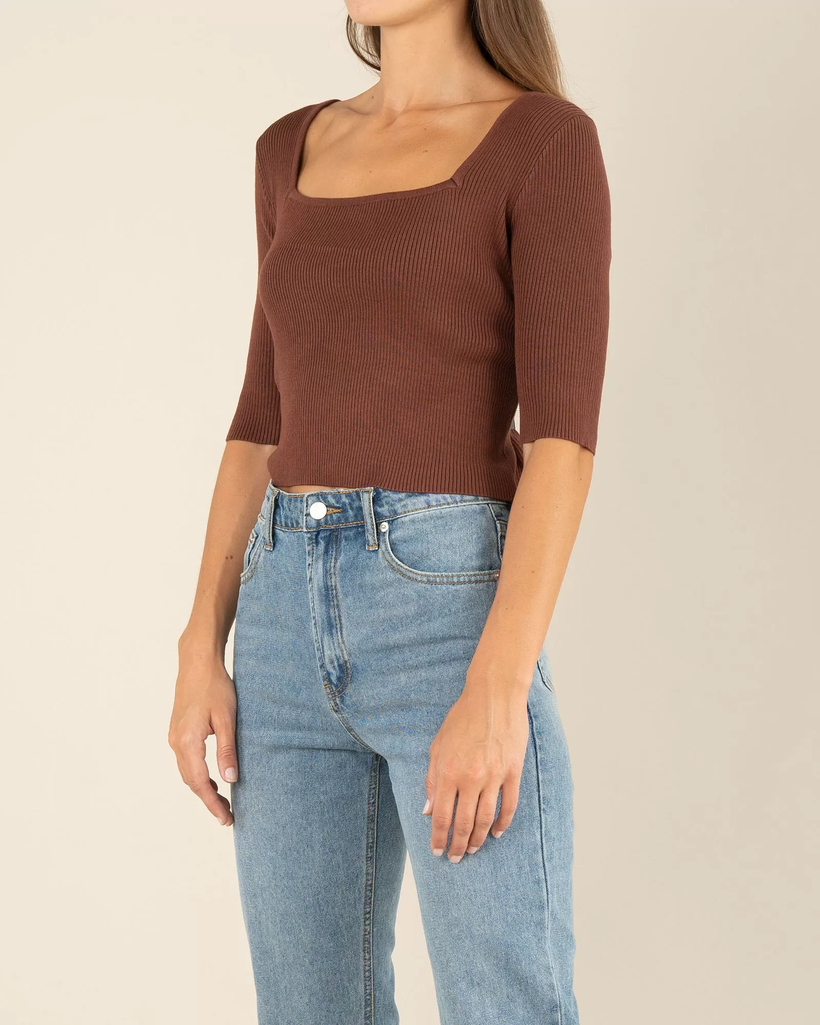 Natalia Knit Top - Cocoa