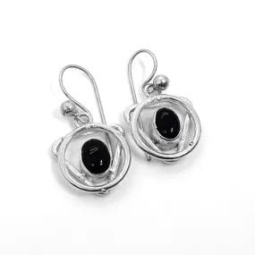 Natural Black Onyx Designer Earrings