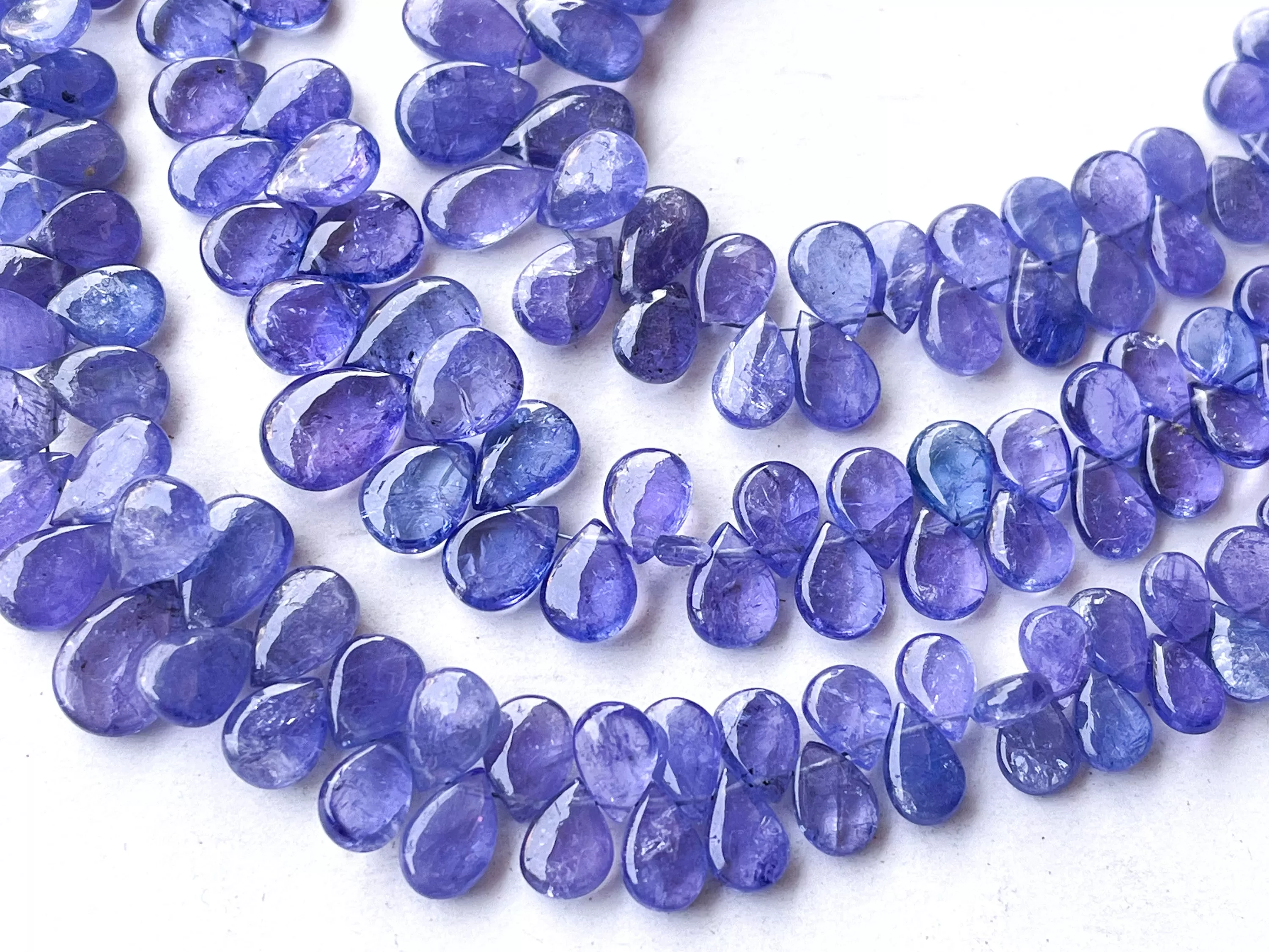 Natural Tanzanite Smooth Pear Shape Briolette Beads, Tanzanite Beads for Jewelry making, Tanzanite teardrops, Tanzanite briolette