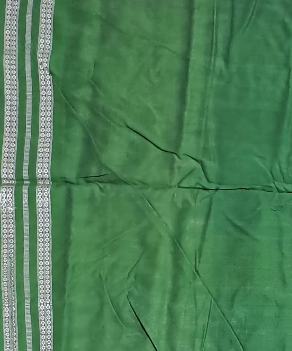 Navy blue beige green cotton handloom bomkai saree