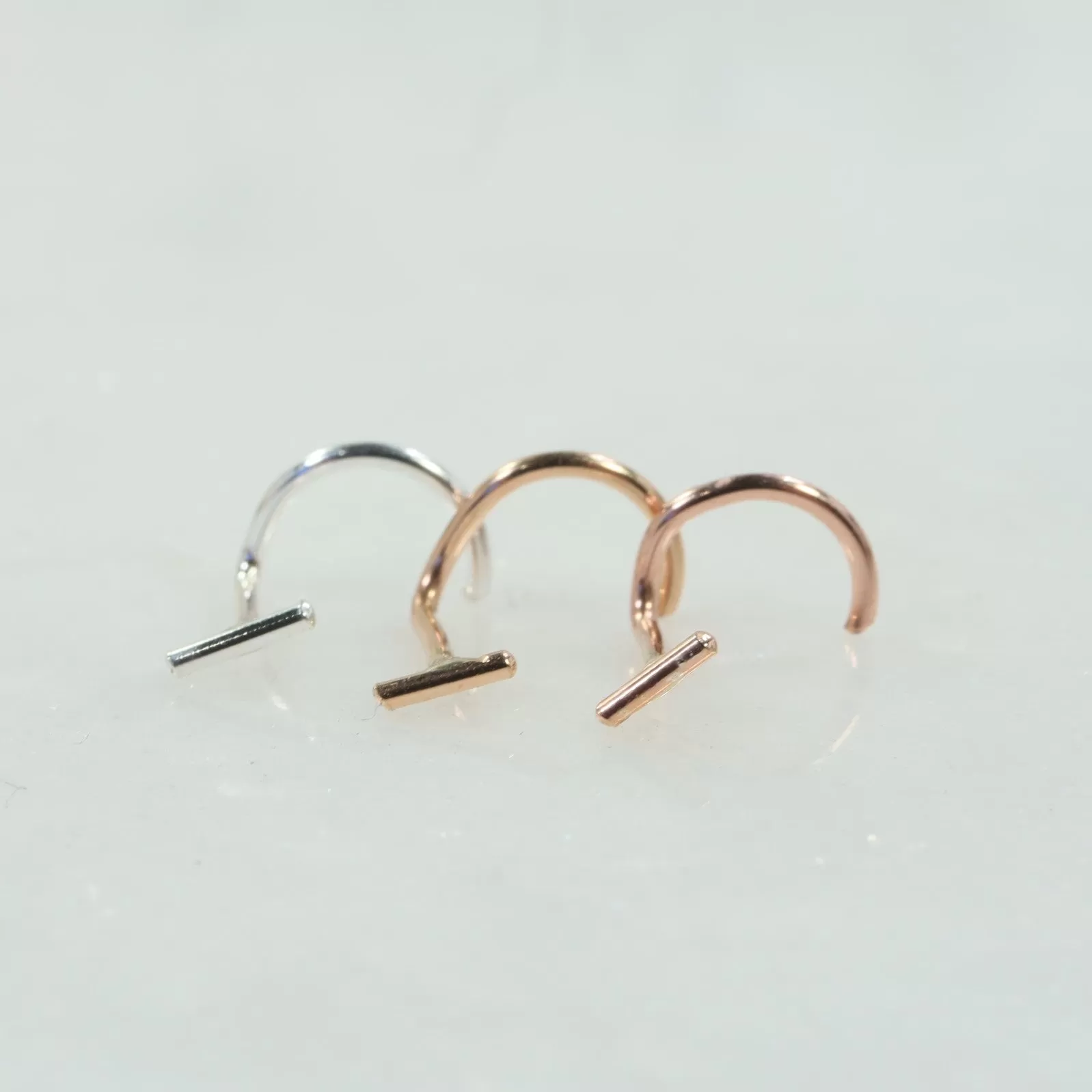 Nose Stud Bar 4mm Choose Your Style and Metal