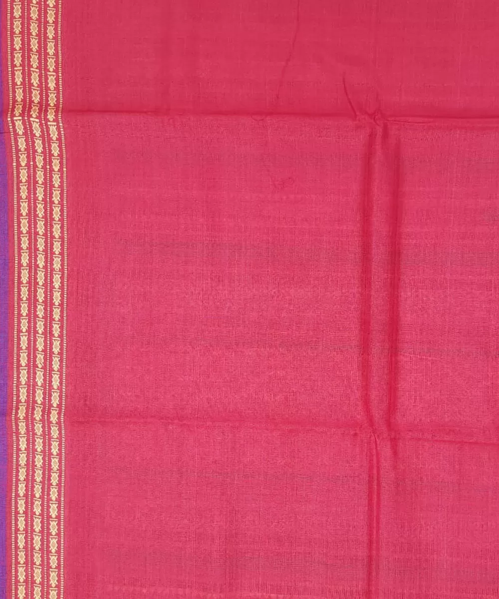 Olive green red tussar silk handloom gopalpur saree