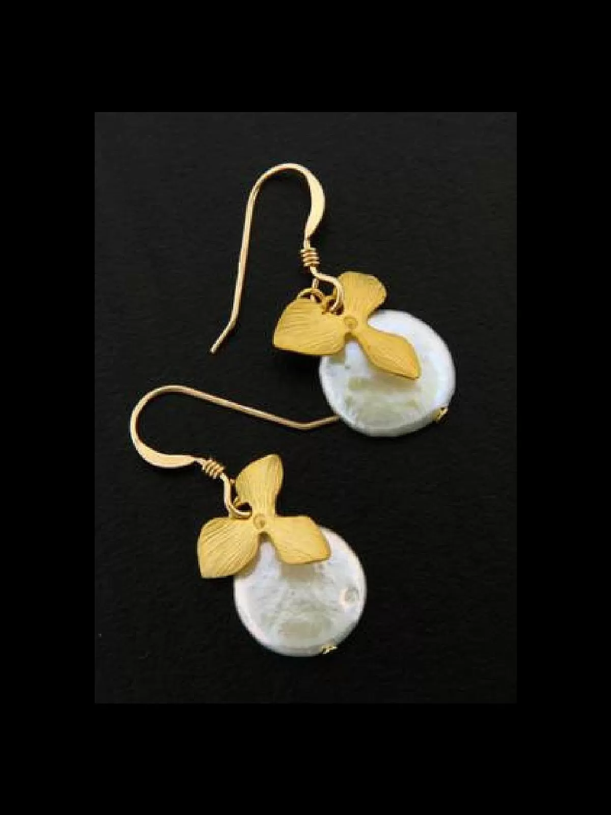 Orchid & Coin Pearl Dangles