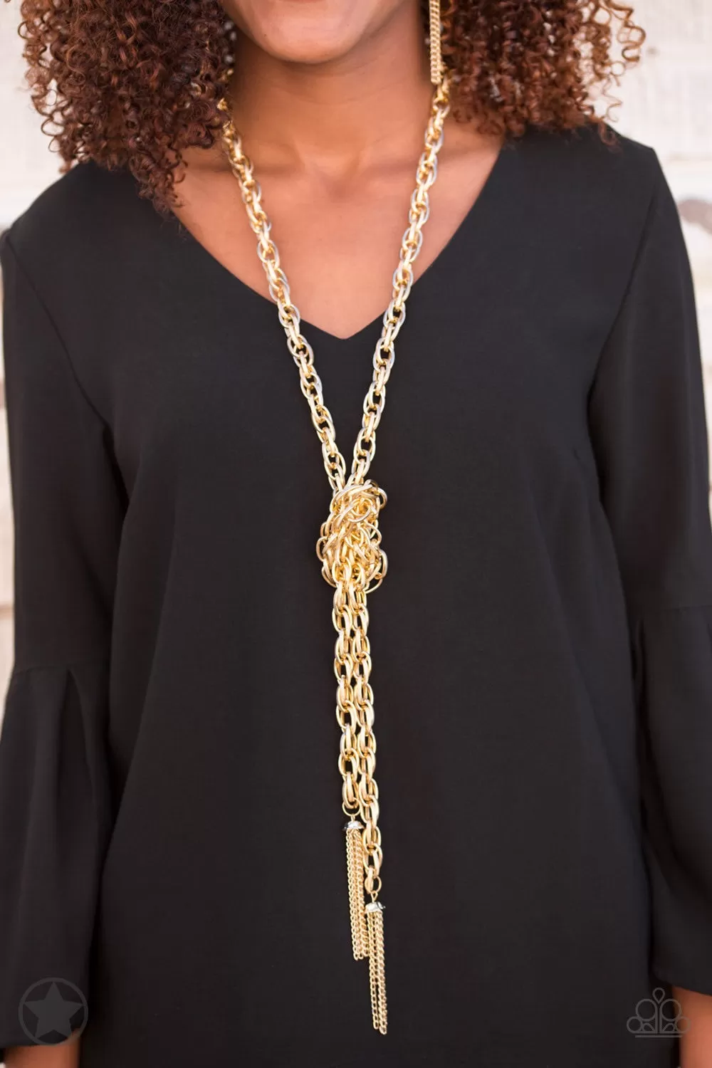 Paparazzi Accessories - SCARFed For Attention - Gold Necklace