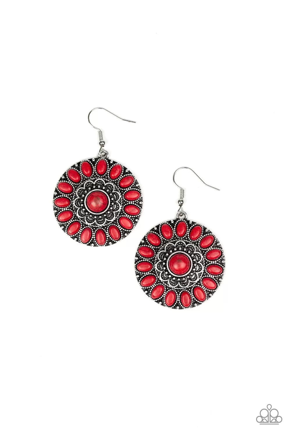 Paparazzi Earring ~ Desert Palette - Red Stone Earring