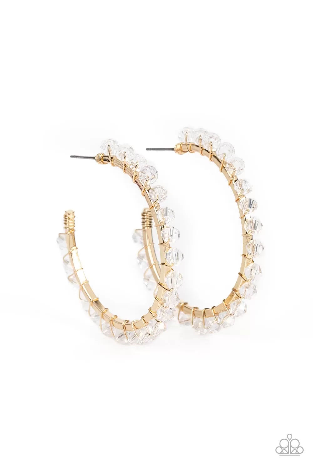 Paparazzi Halo Hustle Gold Post Earrings