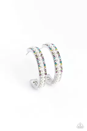 Paparazzi Pearl Happy - Multi Hoop Earrings