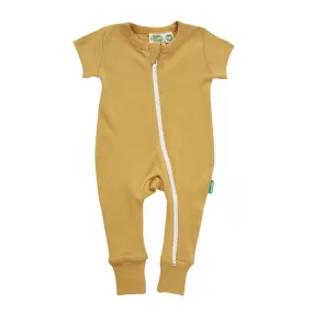 Parade Organics Ochre 2-Way Zip Short Sleeve Romper