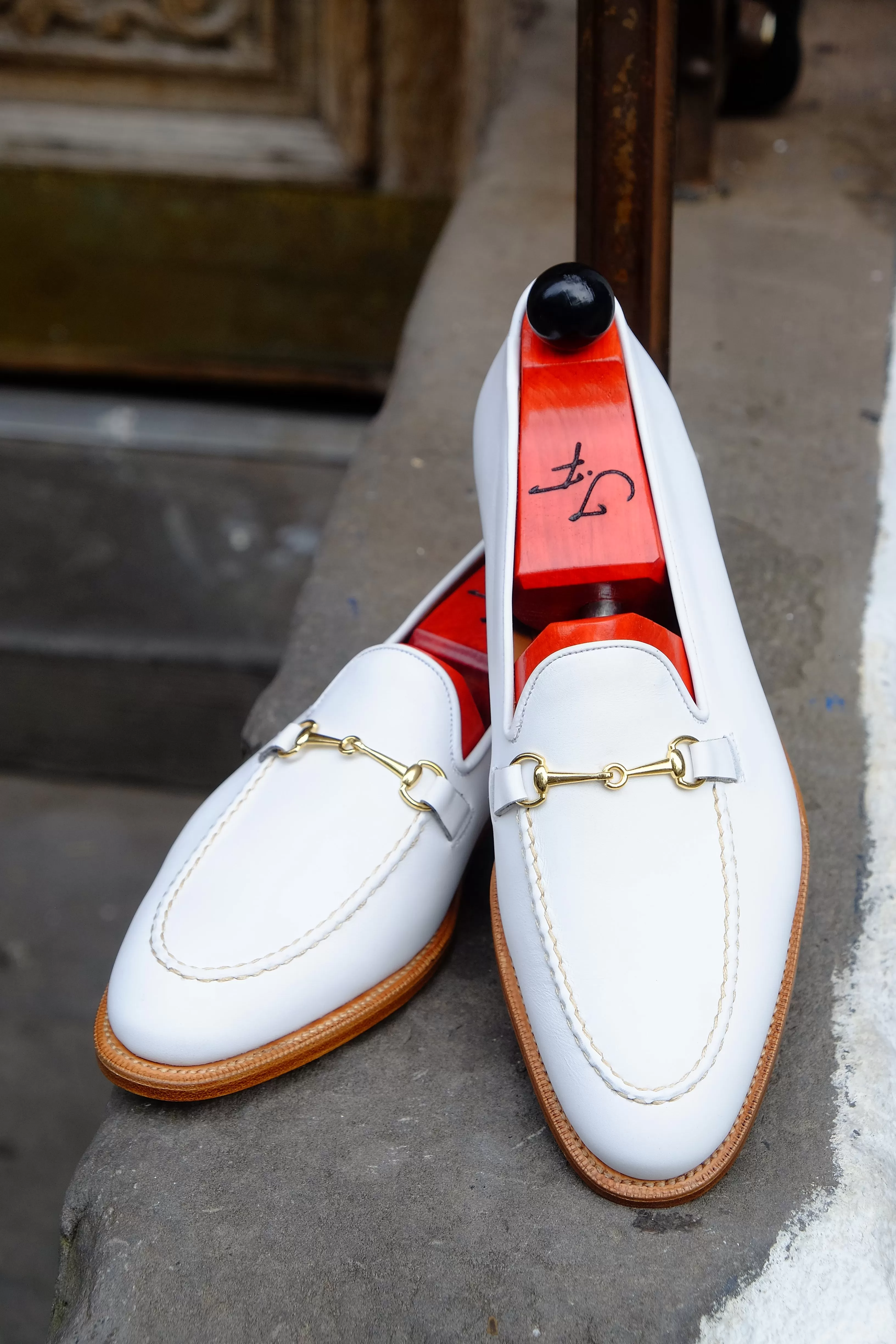 Pike - MTO - White Calf - TMG Last - Single Leather Sole