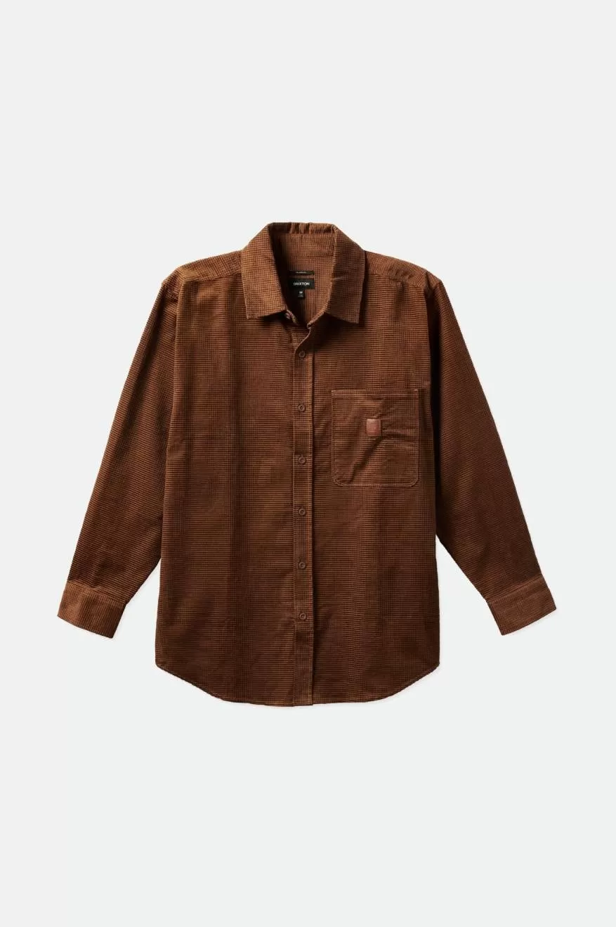 Porter L/S Waffle Corduroy - Bison