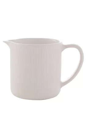 Ribbed Milk Jug - White