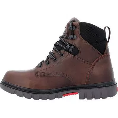 Rocky Men's Worksmart USA 6 WP Slip Resist Work Boot -Brown- RKK0452