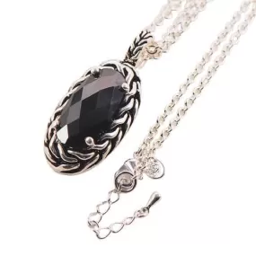 Romantic Black Onyx Necklace - 925 Sterling Silver