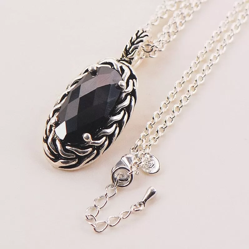 Romantic Black Onyx Necklace - 925 Sterling Silver