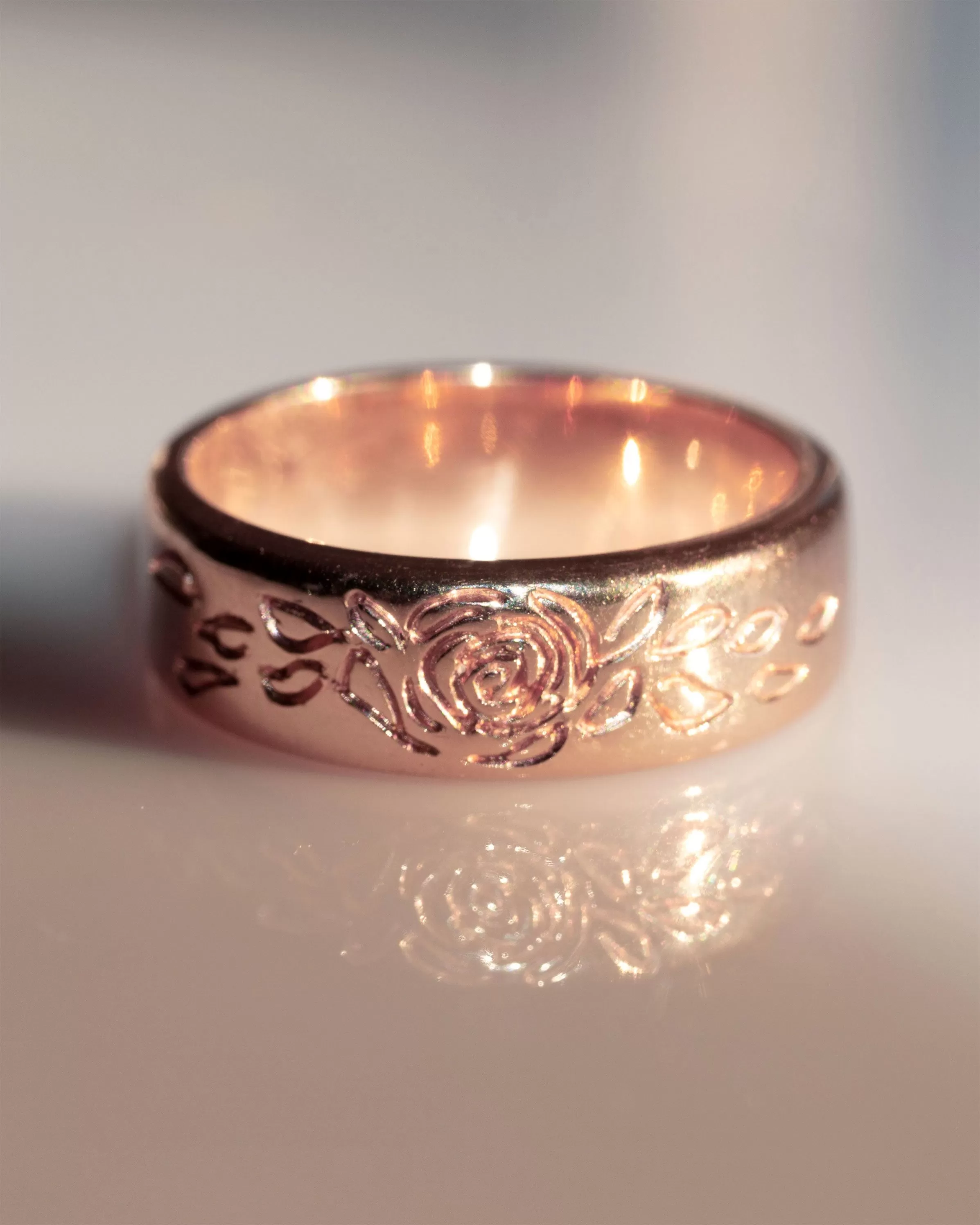 Rose Burst Band Ring