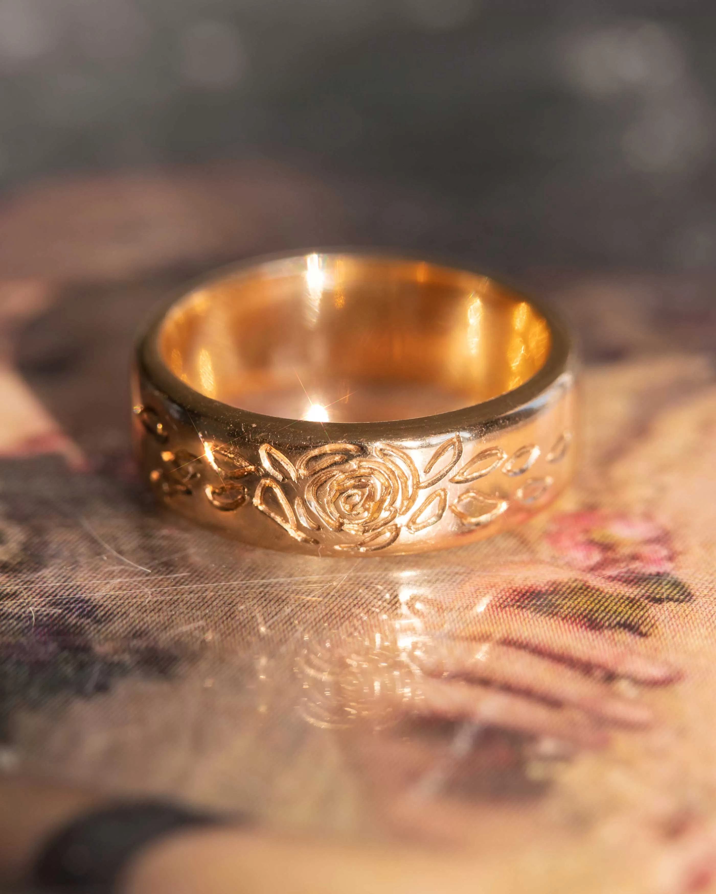 Rose Burst Band Ring