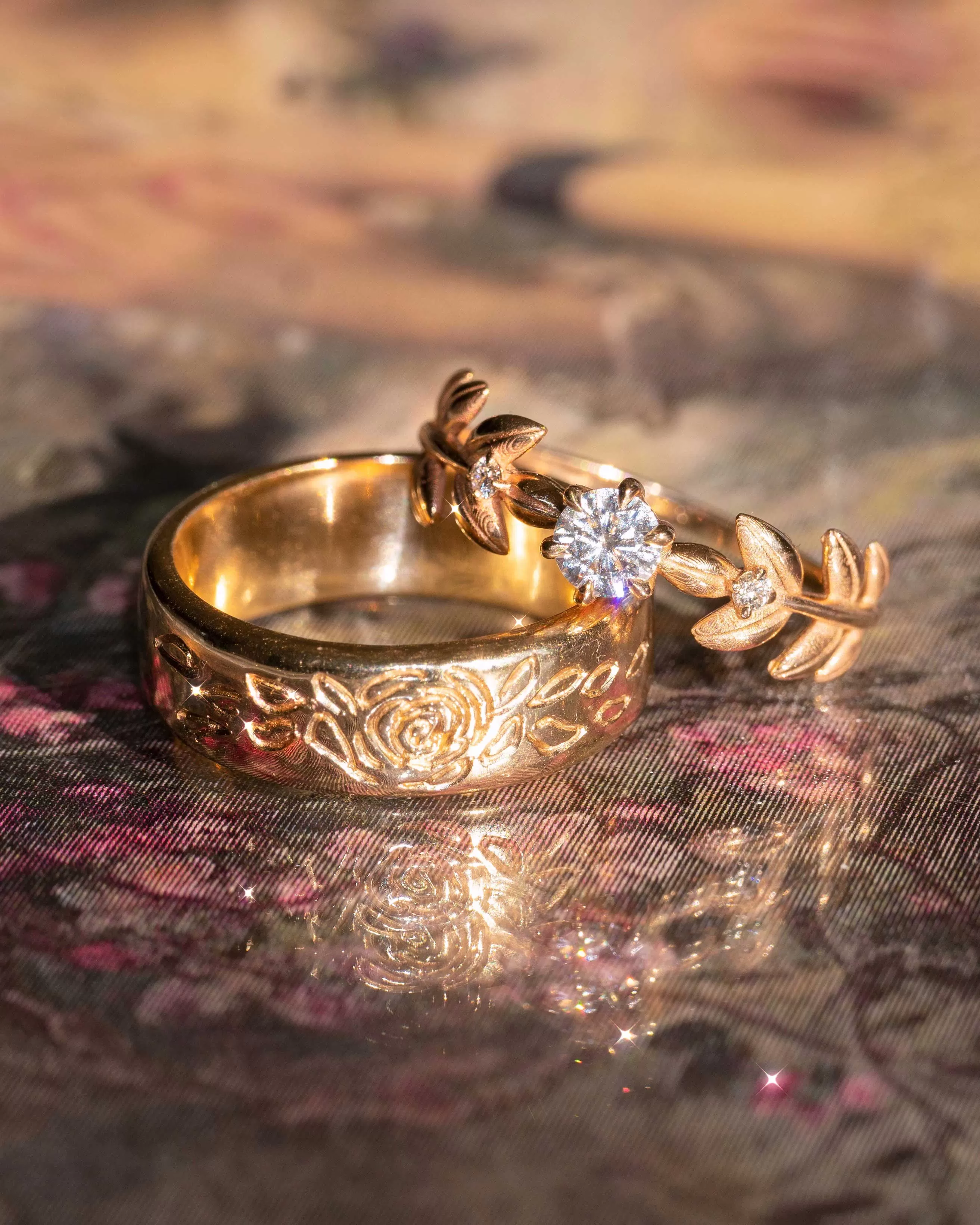 Rose Burst Band Ring