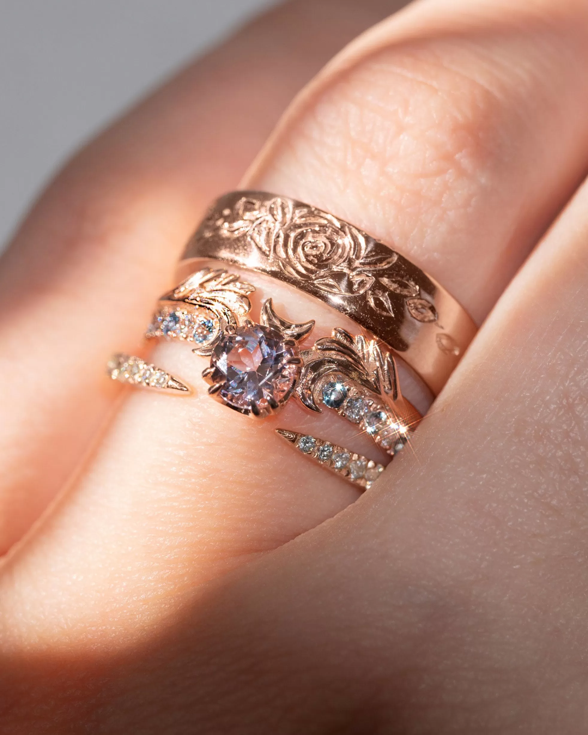 Rose Burst Band Ring