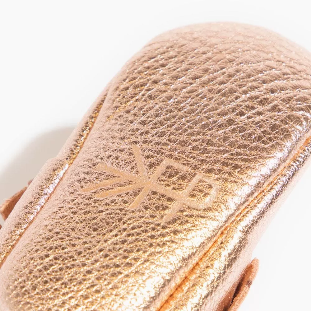 Rose Gold Moccasin Baby Shoe