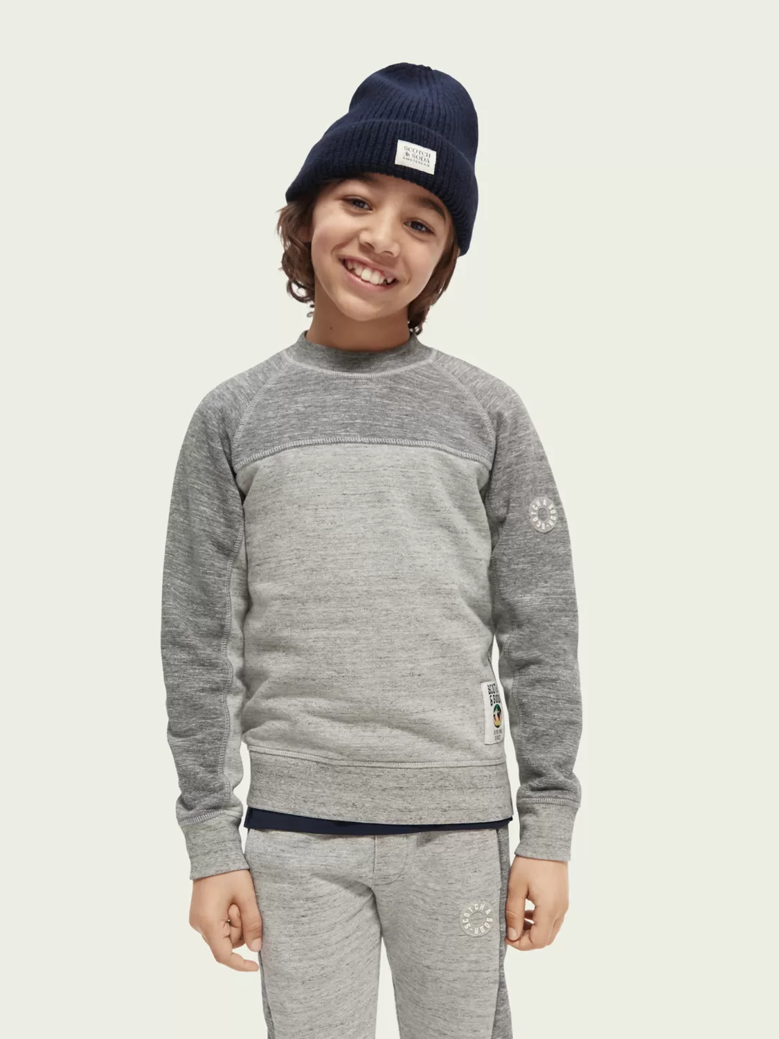 Scotch & Soda Boys Color Blocked Sweatshirt _Grey 167584-0606