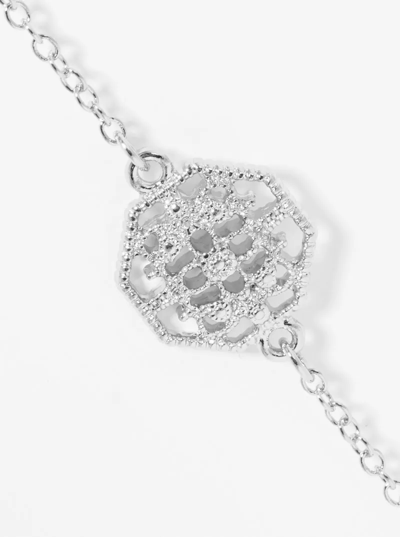 Silver Filigree Octagon Necklace