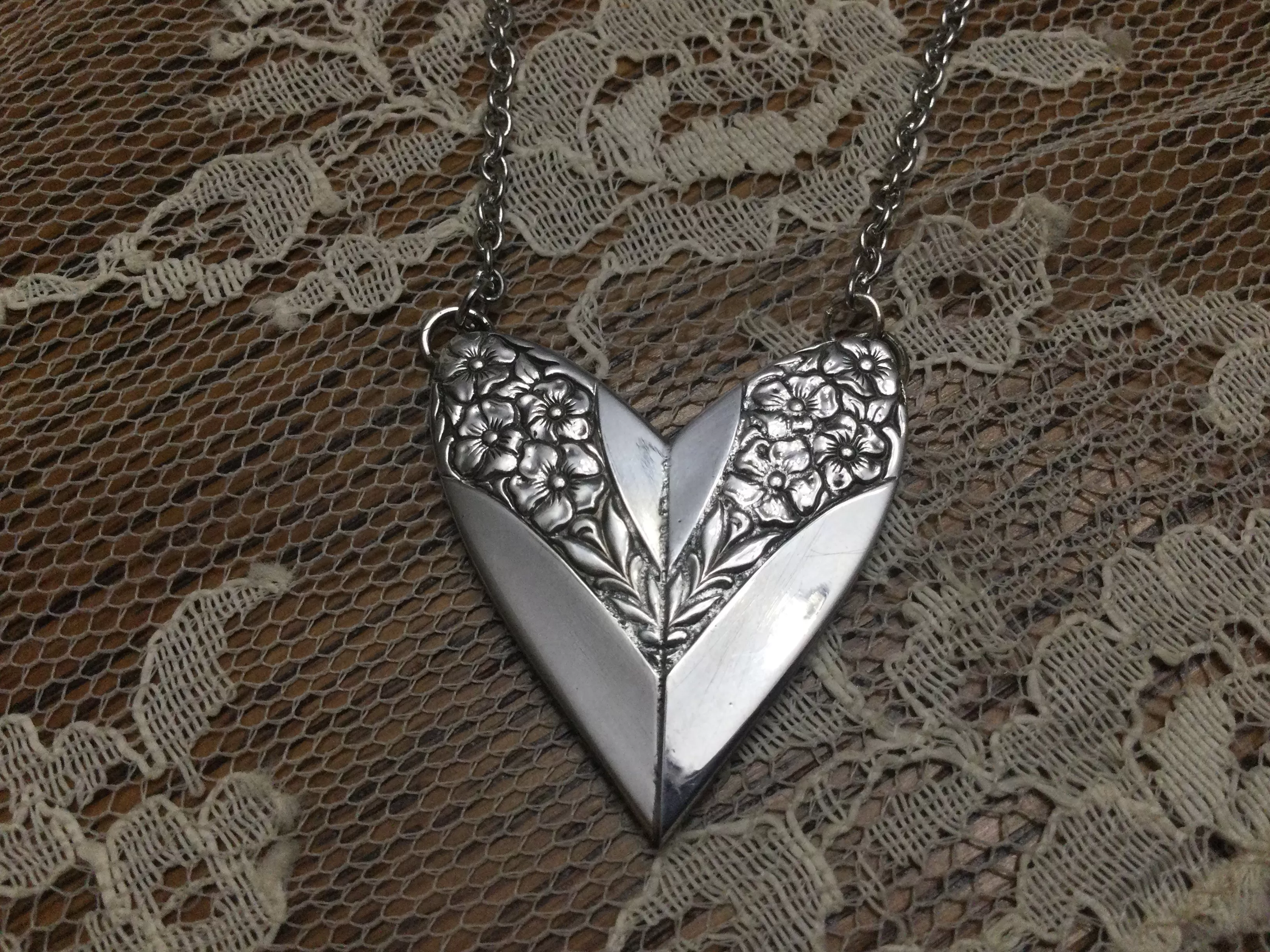 Silverware Heart Necklace Princess Royal