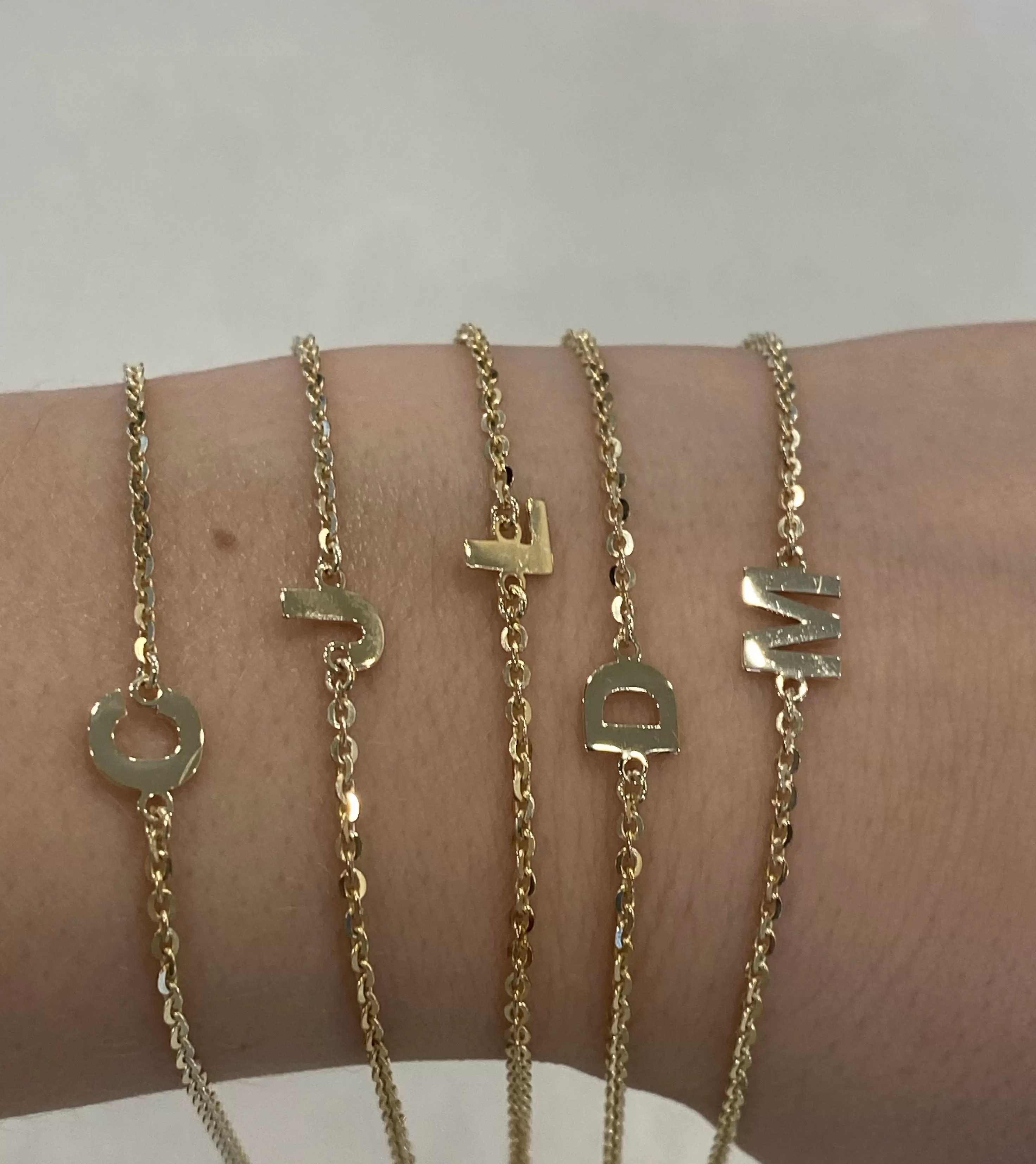 Single Initial Bracelet