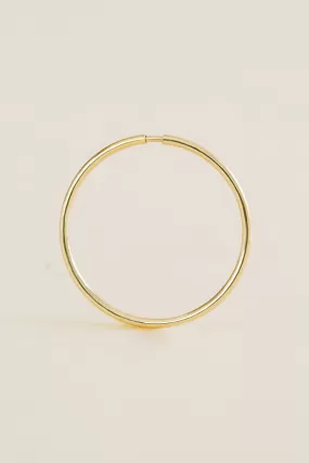 Slim Pipe Tragus Cartilage Helix Daith Hoop Ring Piercing Earring-14K Solid Gold Jewelry