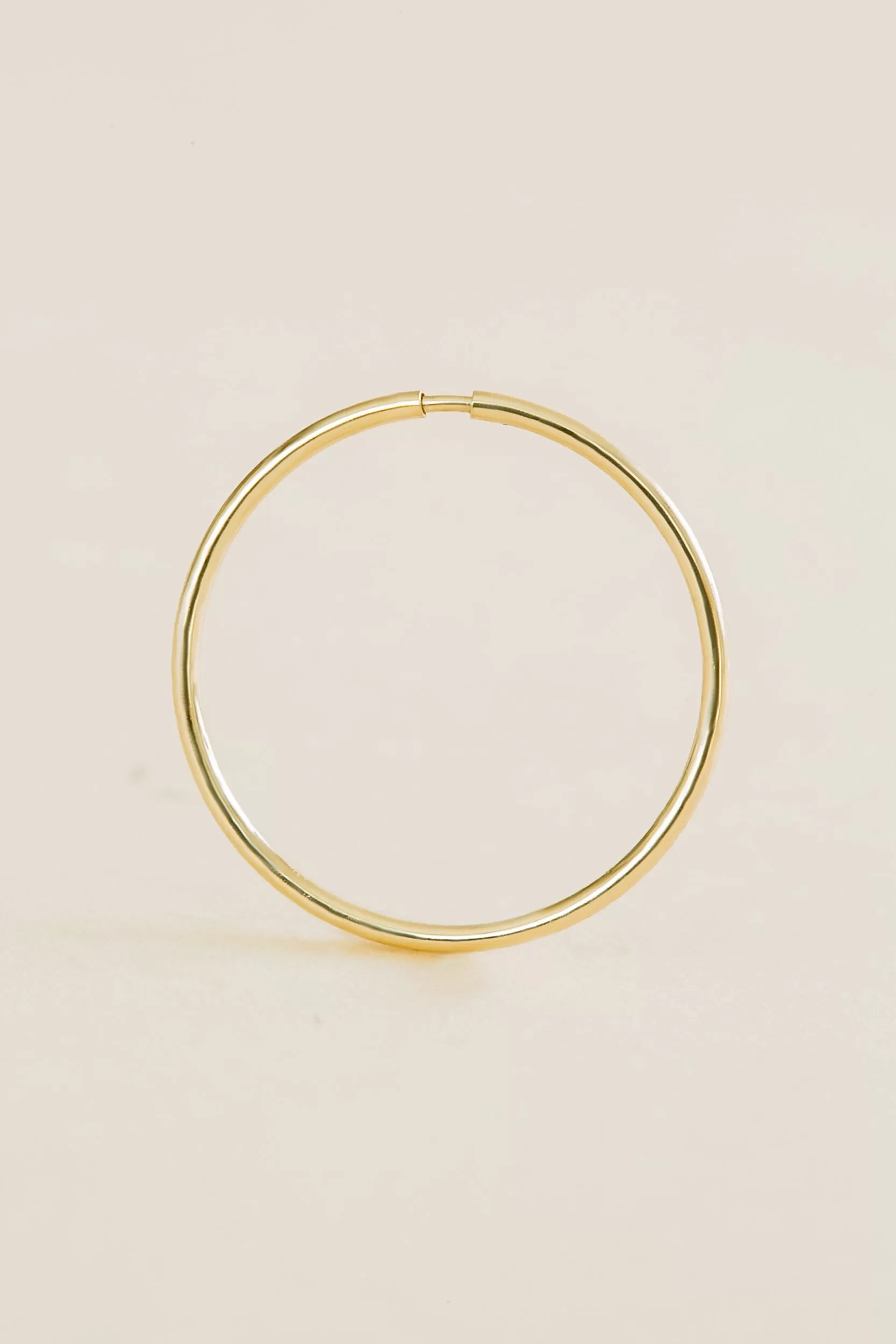 Slim Pipe Tragus Cartilage Helix Daith Hoop Ring Piercing Earring-14K Solid Gold Jewelry