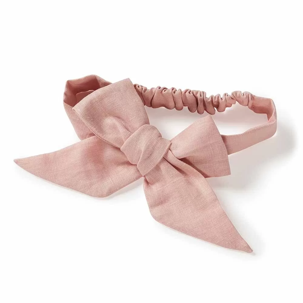 Snuggle Hunny Pre-Tied Linen Bow ASSTD