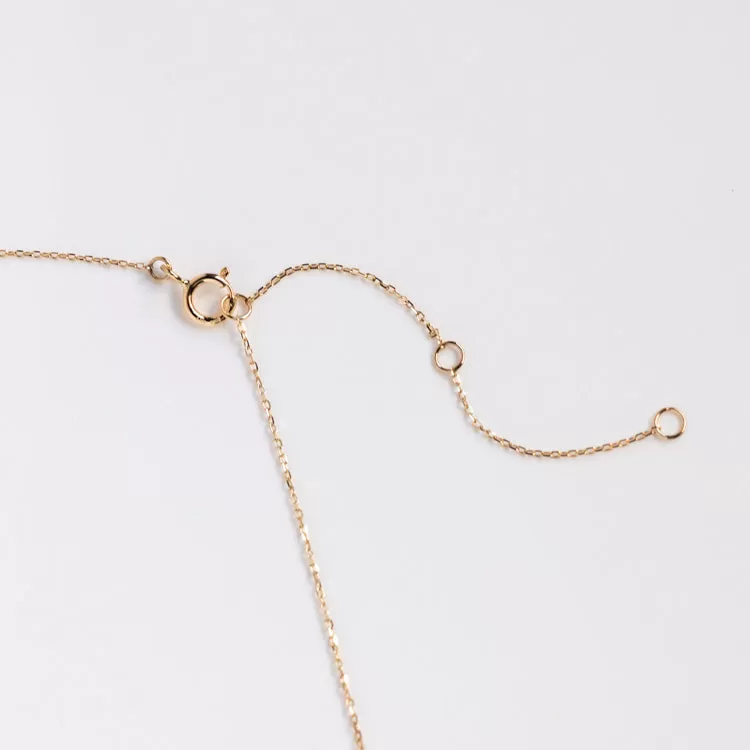 Solid Gold Diamond Arc Necklace