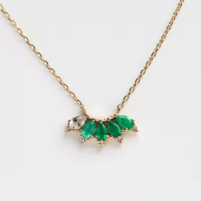 Solid Gold Ombre Birthstone Necklace