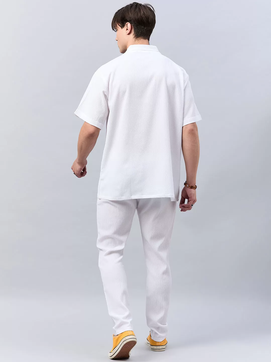 Style Quotient Men White Co-Ord Set