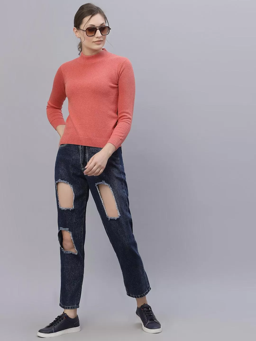 Style Quotient Women Coral Sweatshirt