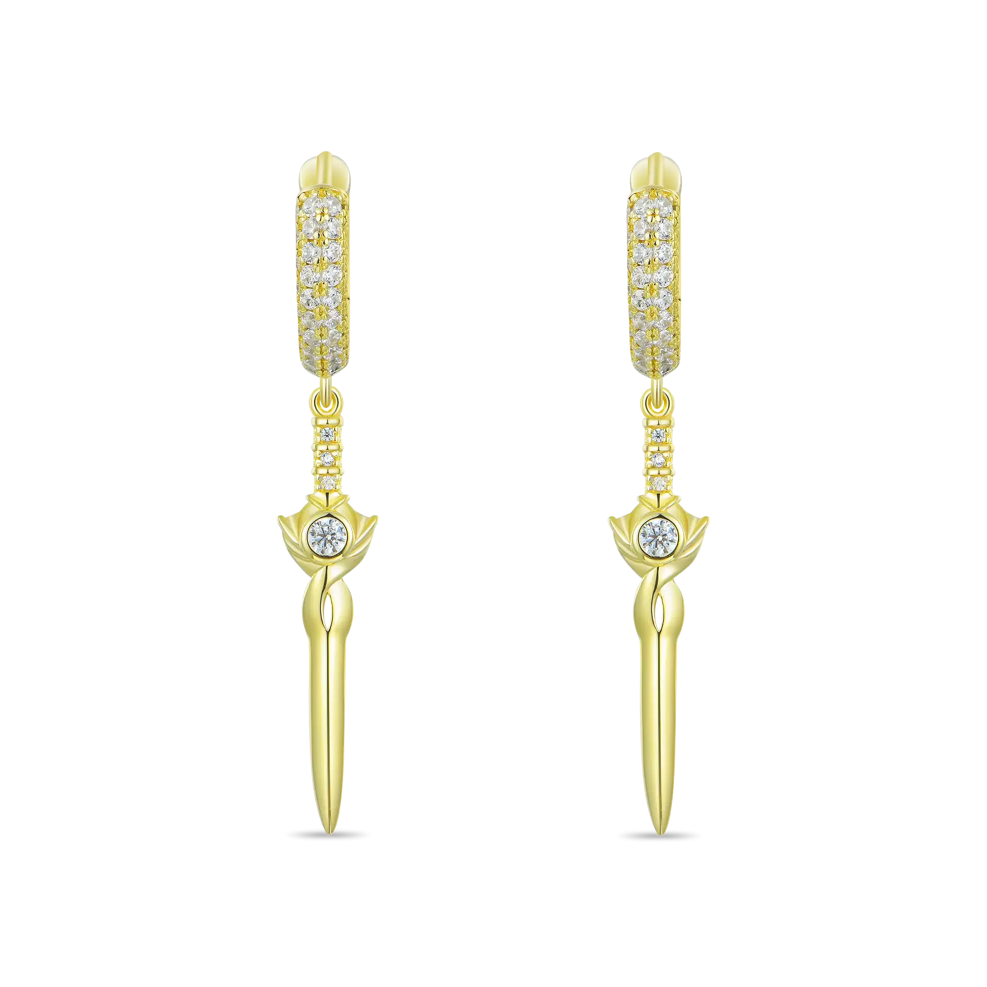 Sword Dangly Earrings - Pair