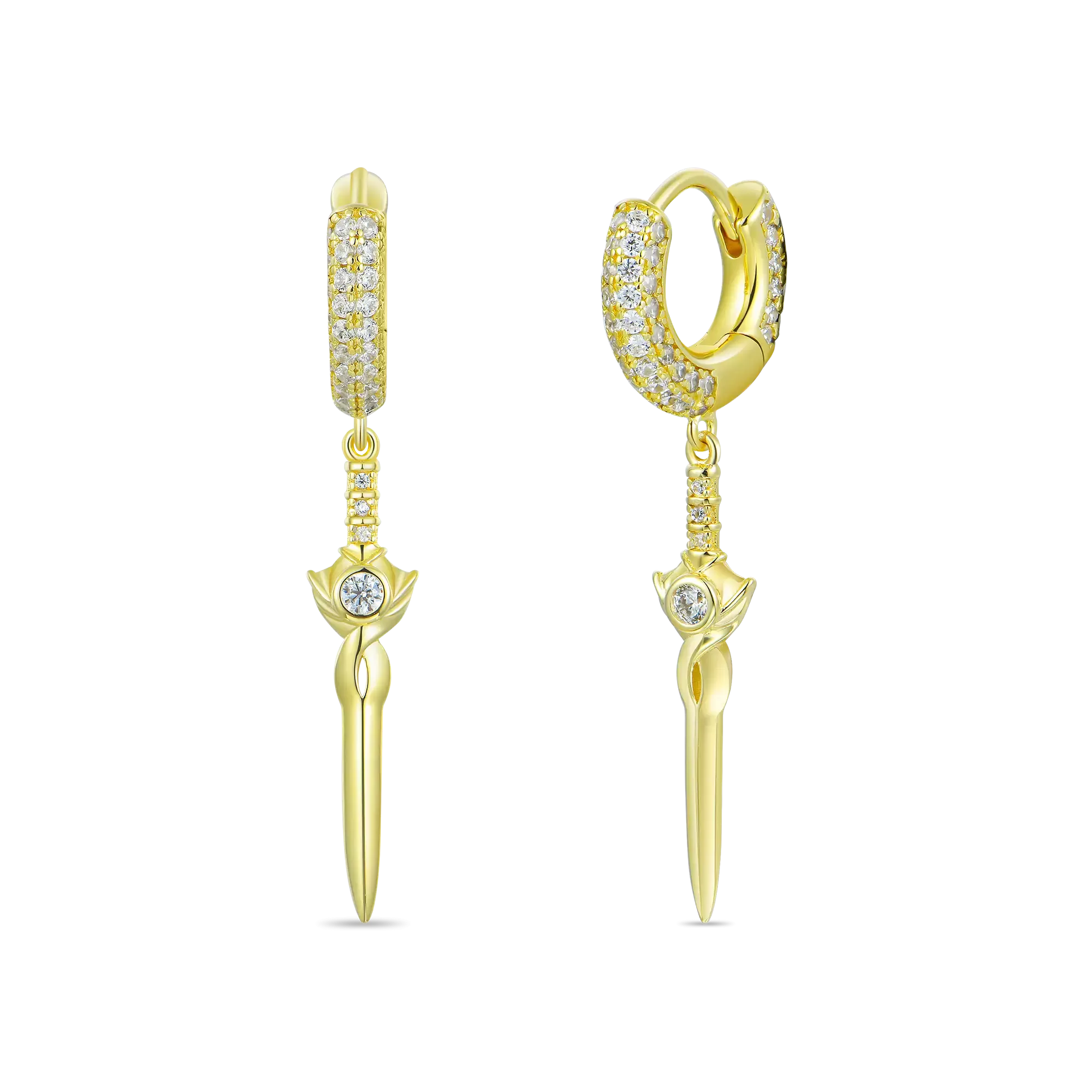 Sword Dangly Earrings - Pair