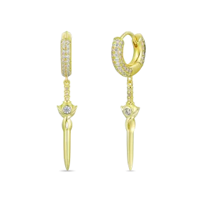 Sword Dangly Earrings - Pair