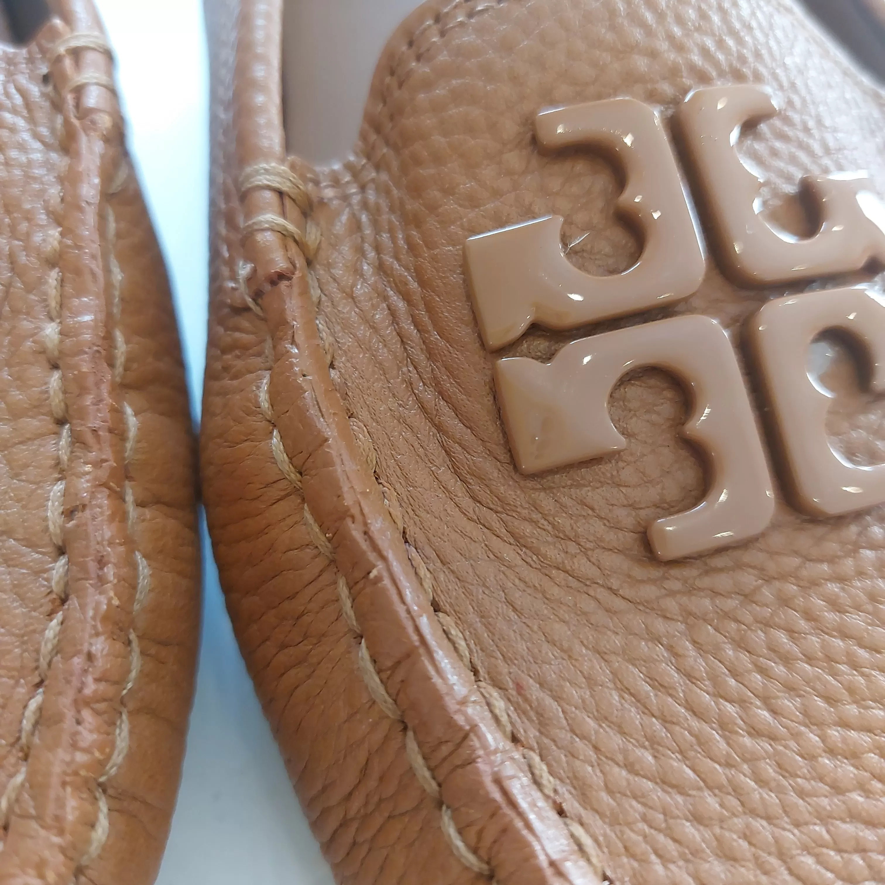 Tory Burch Tan Leather Lowell 2 Driver Loafers | Gently Used |