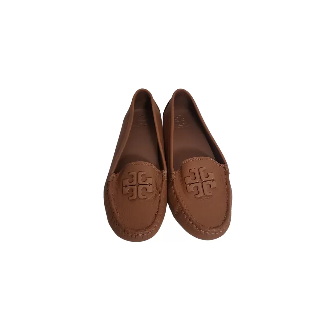 Tory Burch Tan Leather Lowell 2 Driver Loafers | Gently Used |