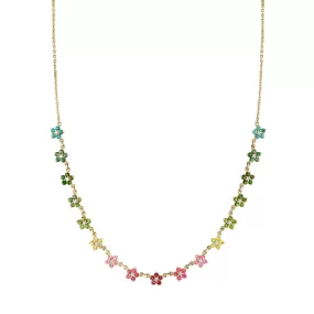 Tourmaline and Diamond Aurora Necklace