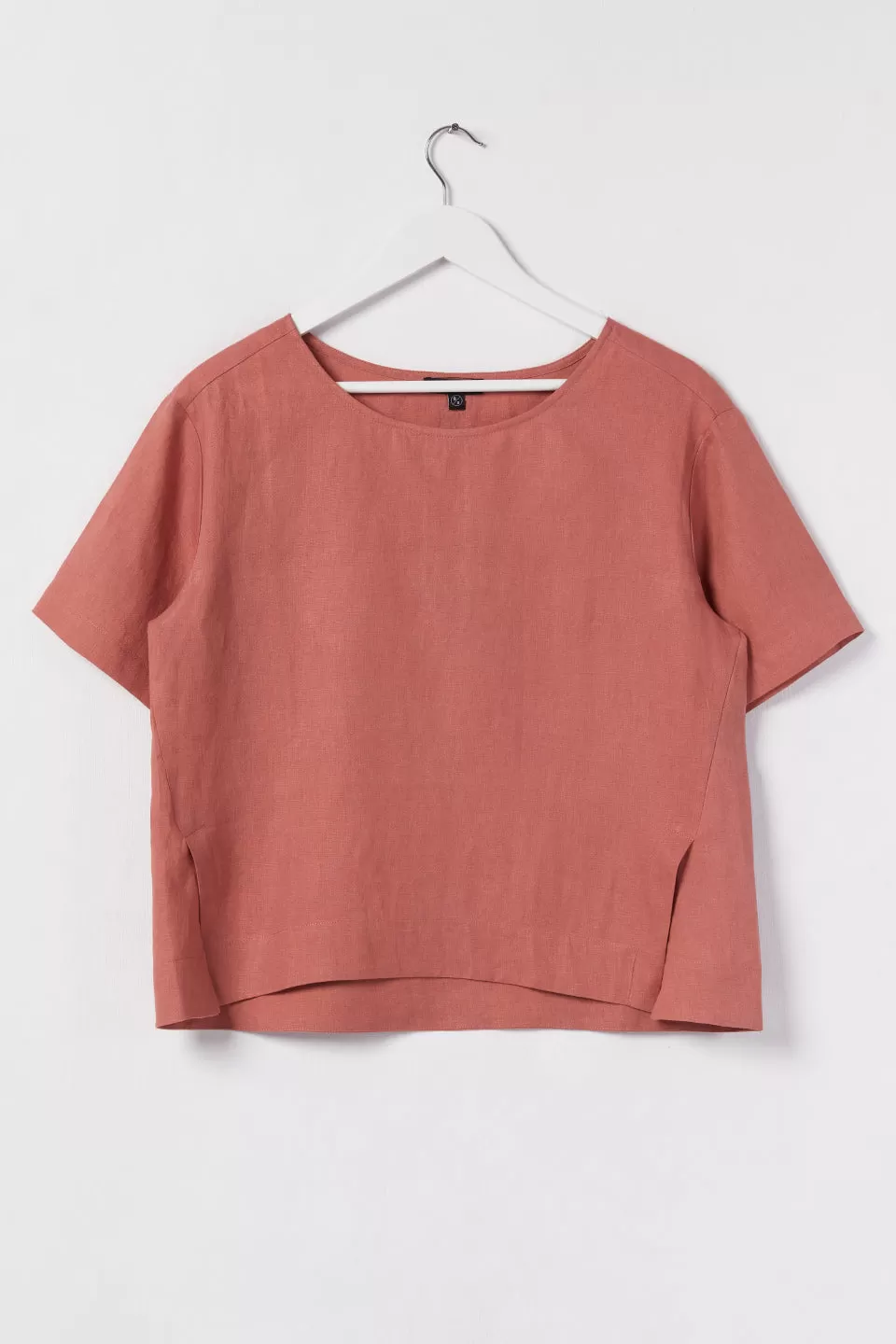 Trust SS Brick Boxy Linen Wide Neck Top