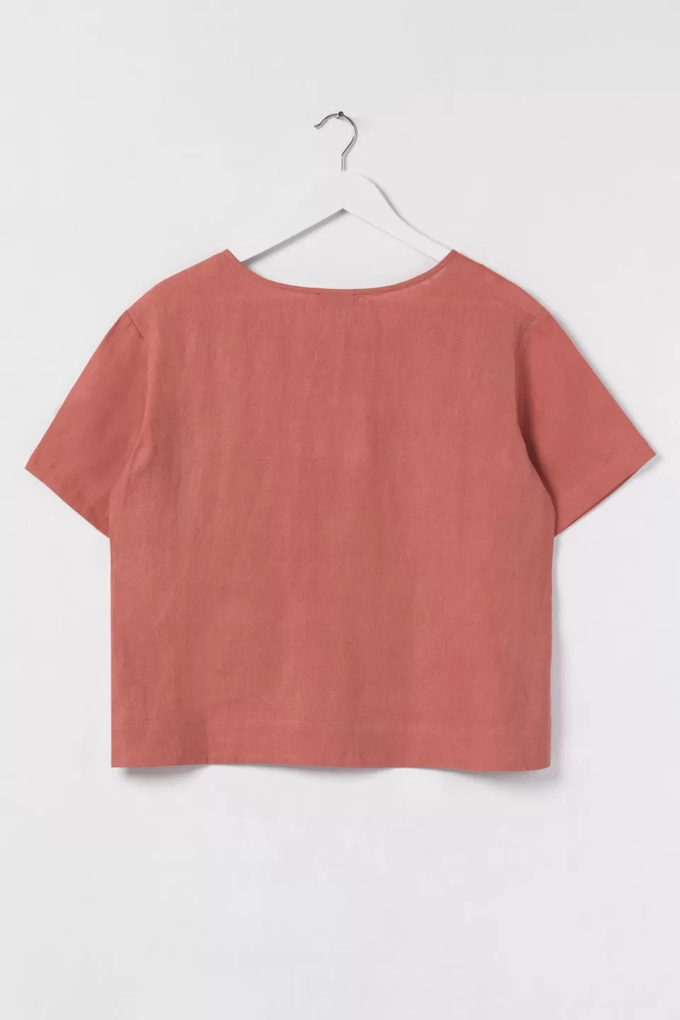 Trust SS Brick Boxy Linen Wide Neck Top