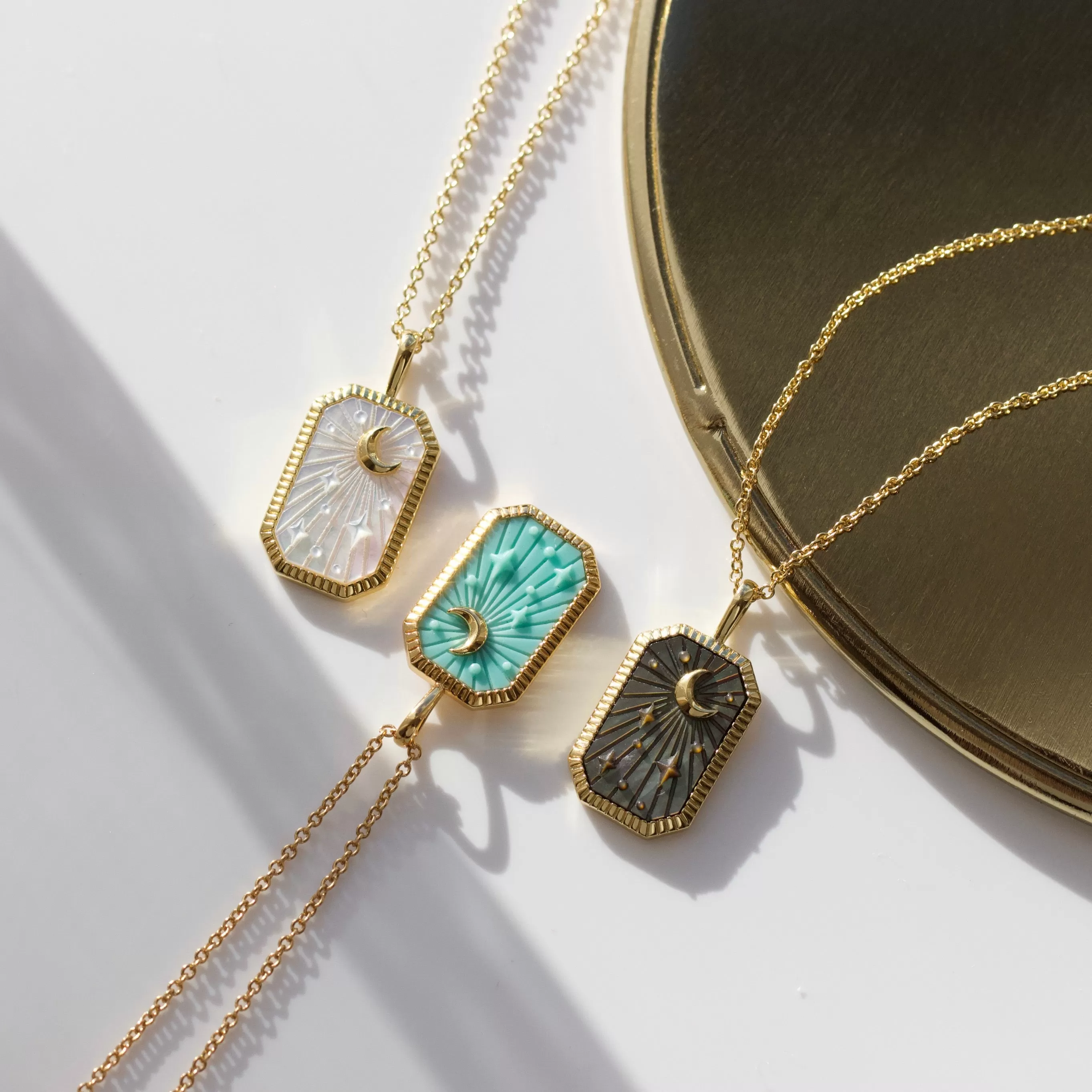 Turquoise Tarot Card Necklace