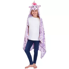 Unicorn Hooded Cuddle Blanket