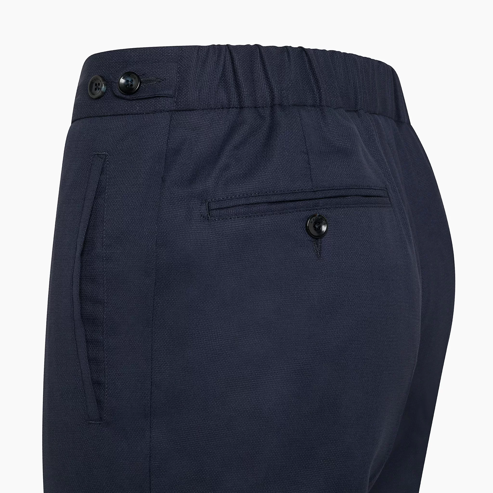 Vince easy pants with drawstring in Defender Lux Hopsack Wool