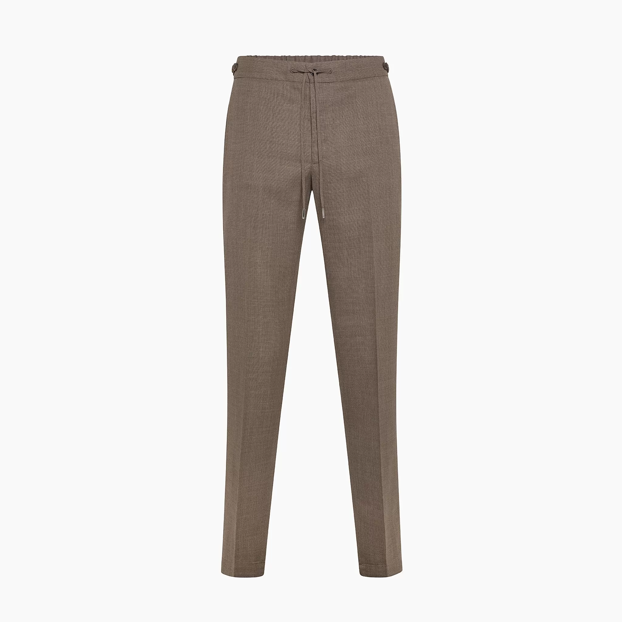 Vince easy pants with drawstring in Defender Lux Hopsack Wool