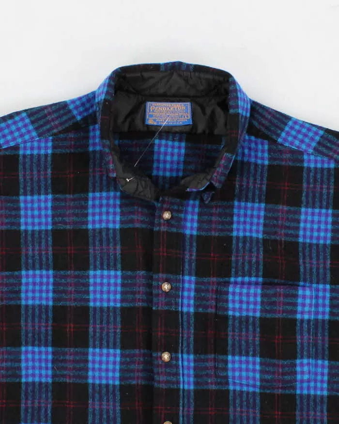 Vintage 60s Pendleton Wool Check Shirt - L