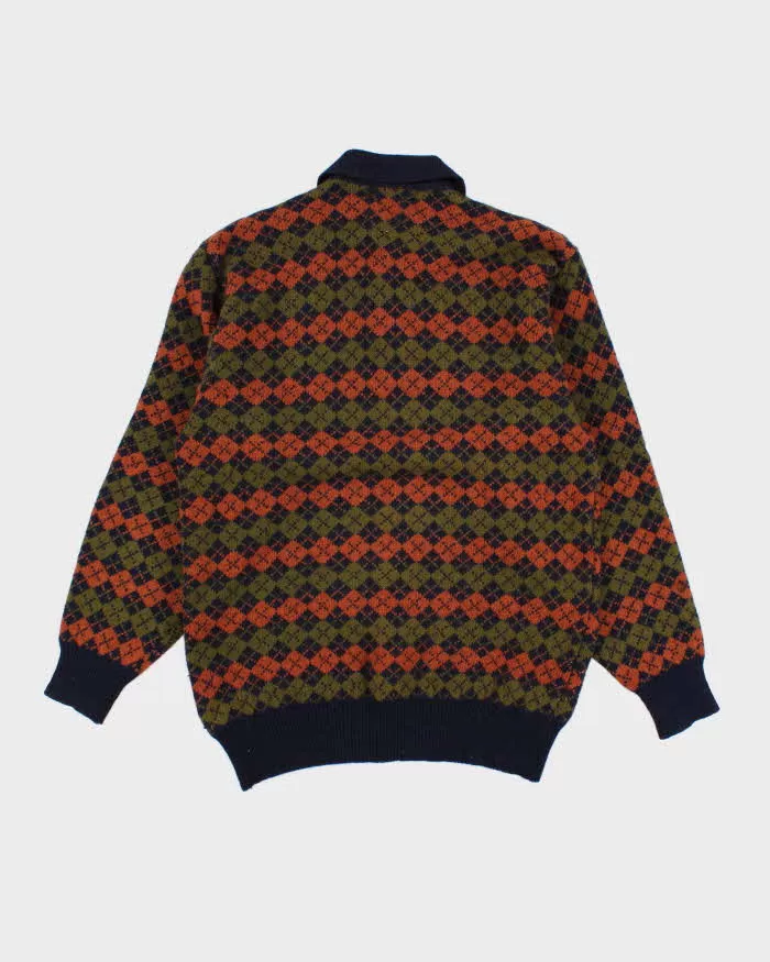 Vintage 90s Wool Blend Collared Jumper - M/L