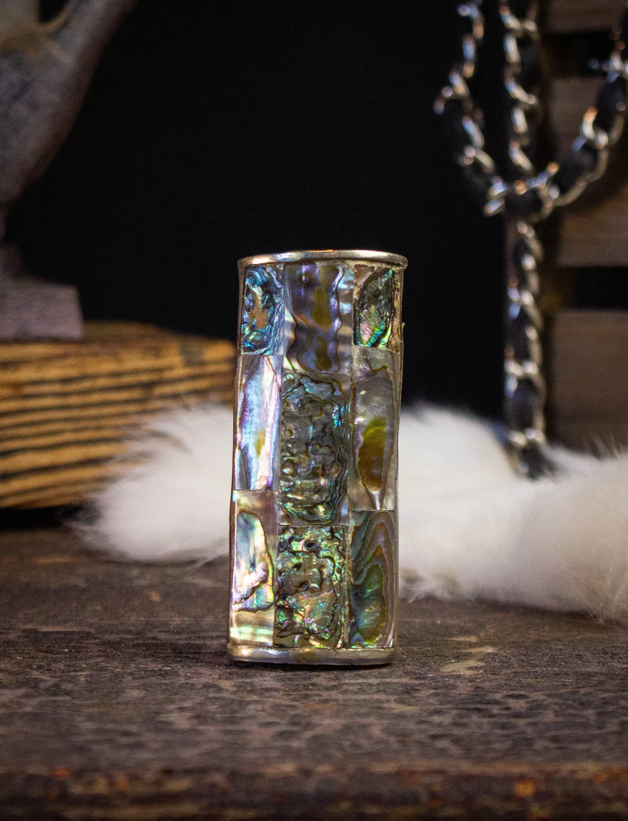 Vintage Abalone Lighter Case